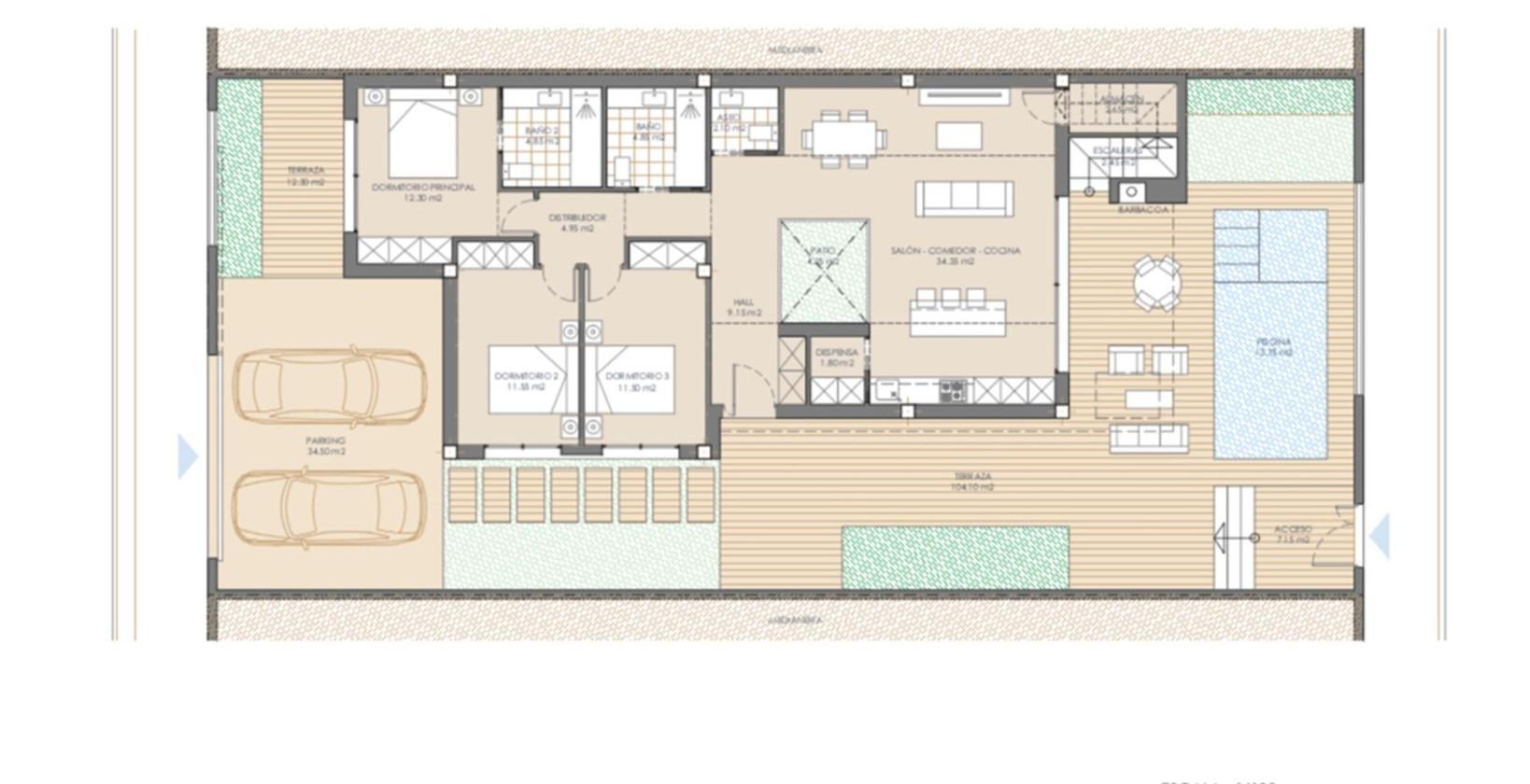 Nueva construcción  - Chalet - San Juan de los Terreros - Las Mimosas