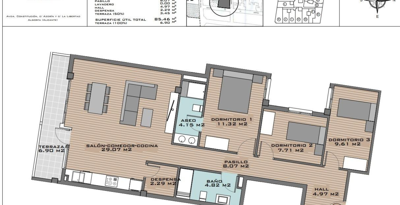 New Build - Apartment / flat - Algorfa - Pueblo