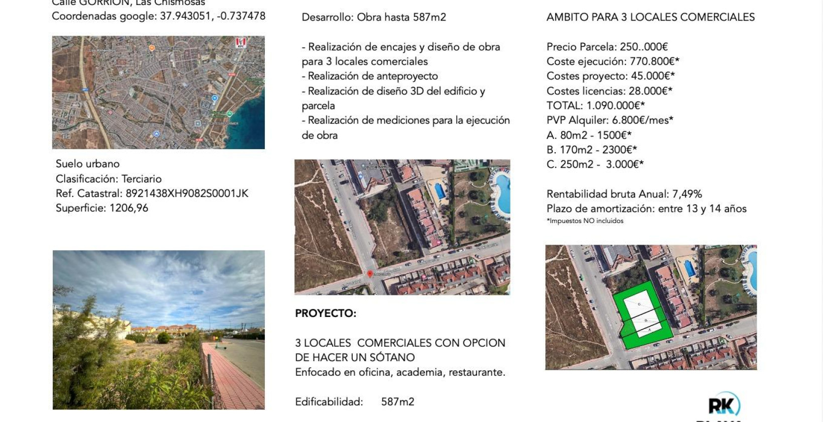 Resale - Plot / Land - Orihuela Costa - La Florida