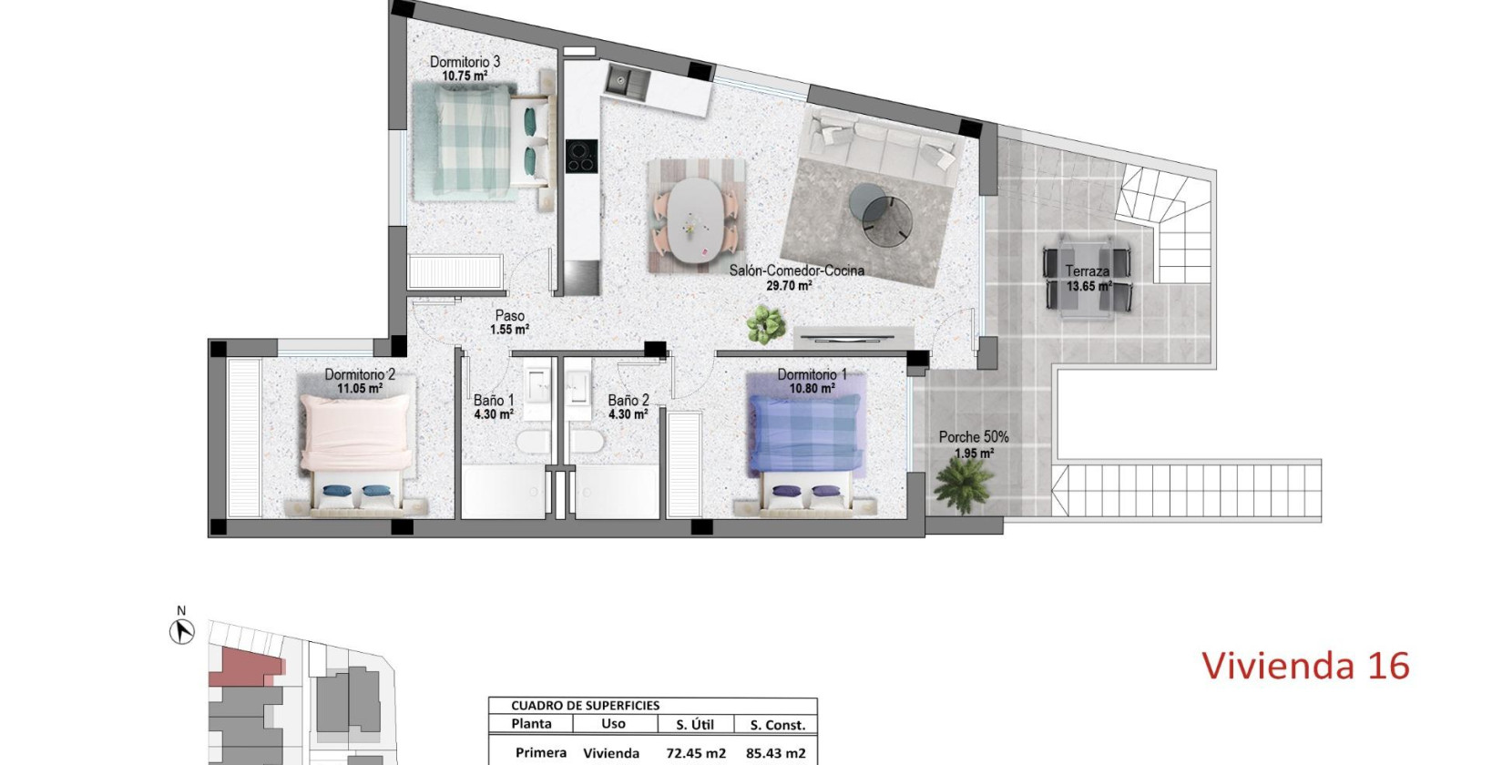 New Build - Apartment / flat - Pilar de la Horadada - pueblo
