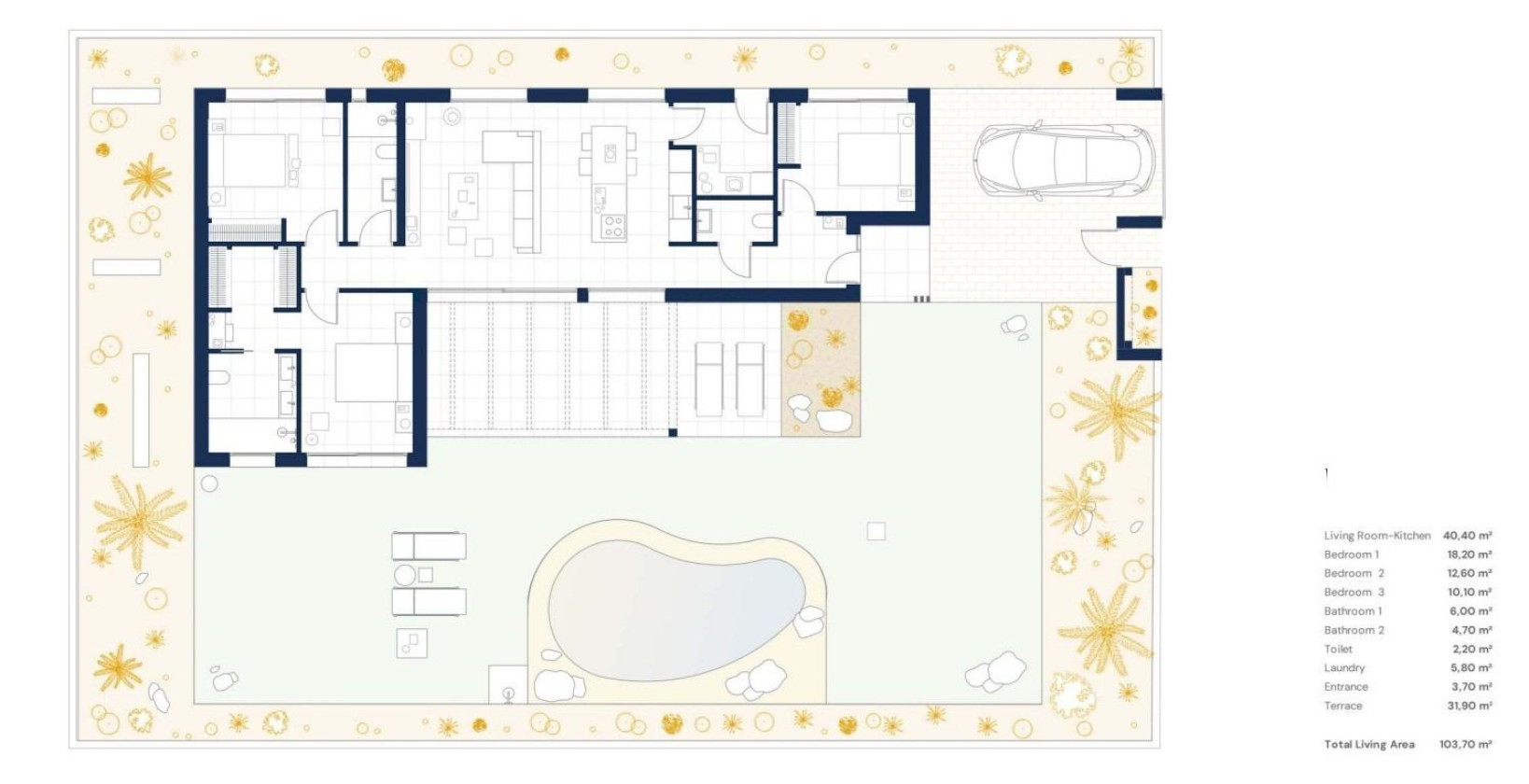 New Build - Villa - BAÑOS Y MENDIGO - Altaona Golf